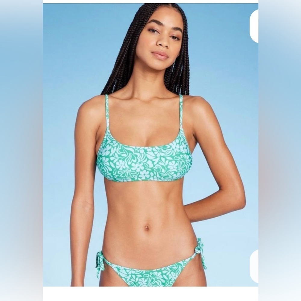 Wild Fable Leafy Green Bikini Set